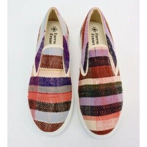 Farewell Frances PURPLE AND PINK BERBER SNEAKERS Wom Sz 10 Slip-on Eco-Friendly